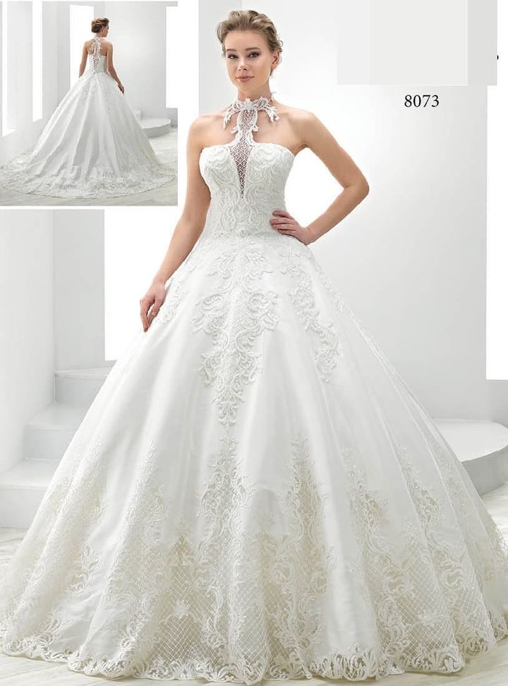 Yağmur Gelinlik 8073 Prenses Kesim Straplez Göğüs Dekolteli Gelinlik