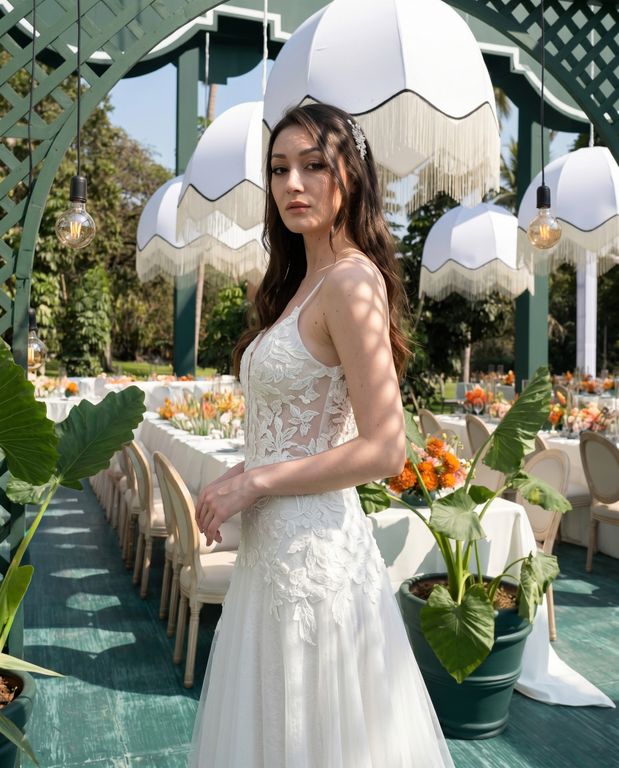 Serenata A Kesim Tarlatansız Sırt Dekolteli Gelinlik 3