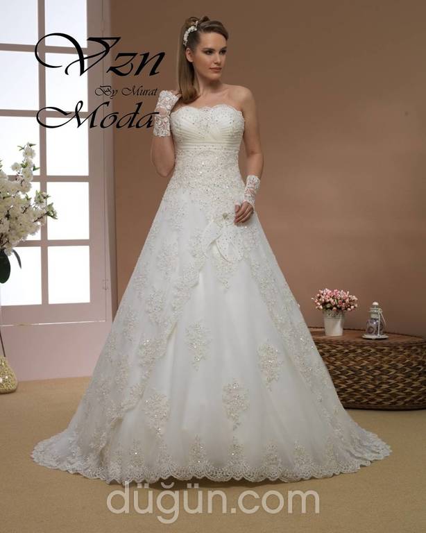 VZN Moda & Gelinlik 25 A kesim Straplez Romantik gelinlik