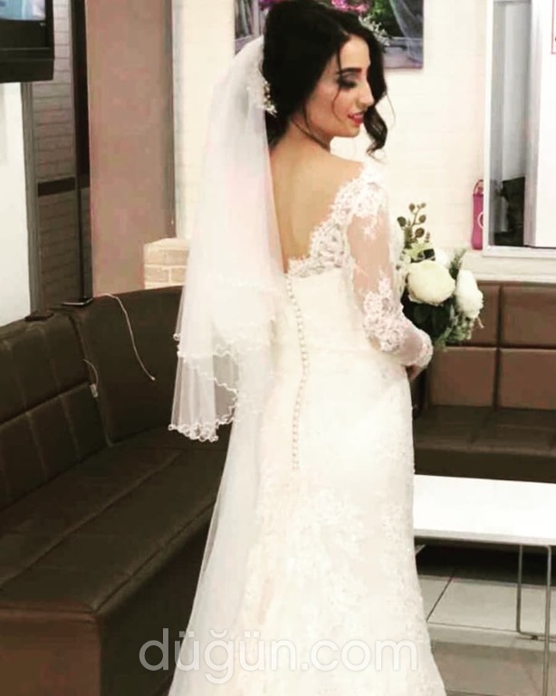 Emine Cengiz Moda Tasarım 21 Balık kesim V yaka  Romantik gelinlik - 1