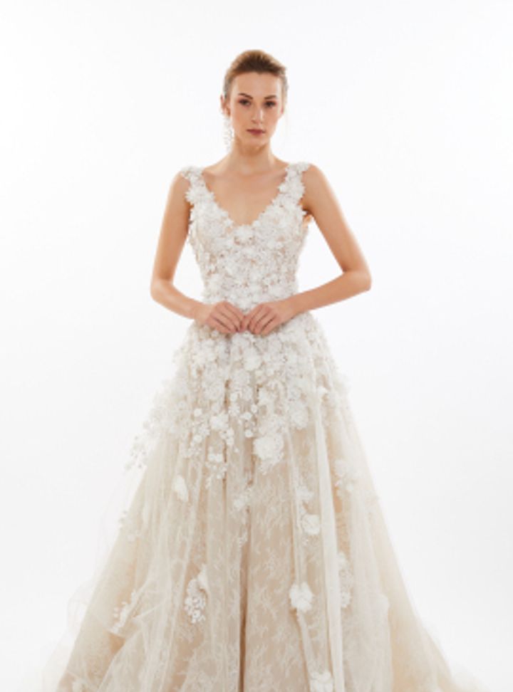 Dcey Bridal Cassandra Gelinlik A Kesim Sırt Dekolteli V Yaka Gelinlik