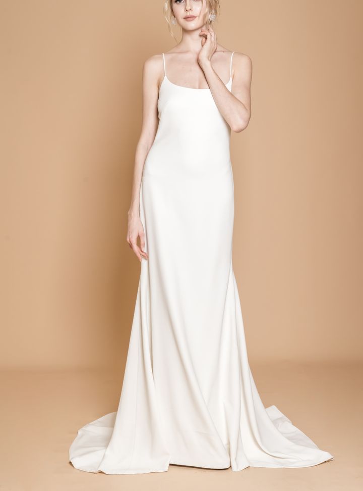 Dcey Bridal Primrose Gelinlik Sırt Dekolteli Düz Kesim Göğüs Dekolteli Gelinlik