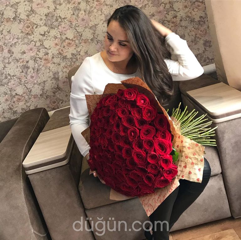 100 Adet Kırmızı Gül