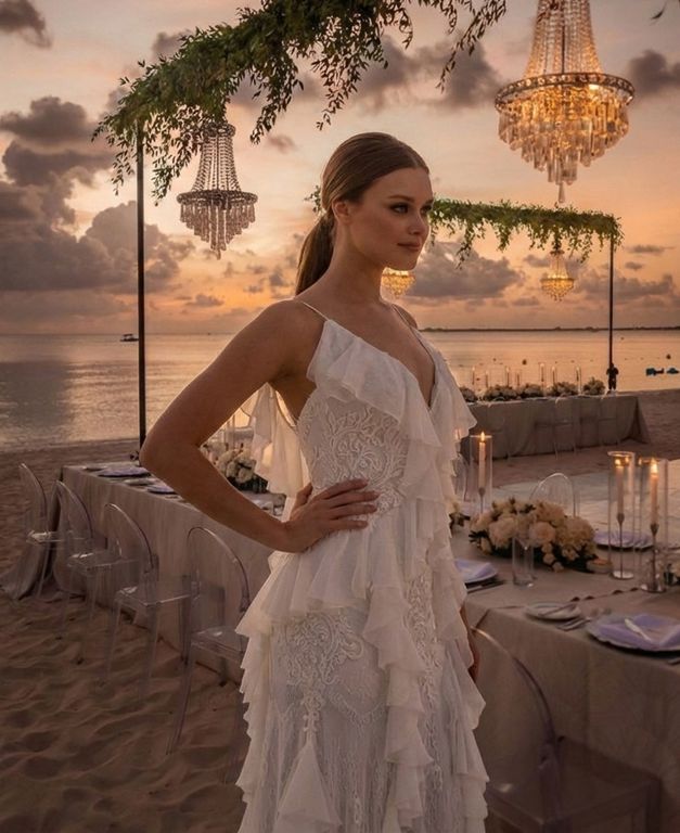 Vanessa Balık Kesim Bohem V Yaka Gelinlik 4