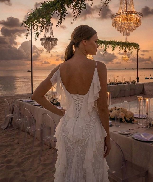 Vanessa Balık Kesim Bohem V Yaka Gelinlik 3