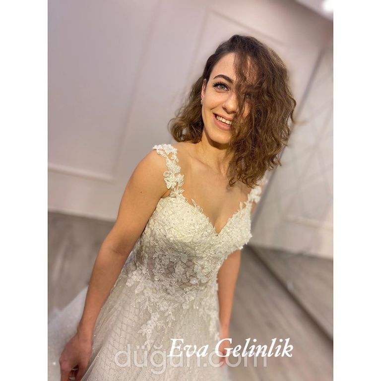 EVA 3 A kesim V yaka  Romantik gelinlik - 1