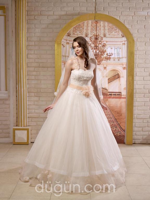 TG-1532  Prenses kesim Straplez Romantik gelinlik - 1