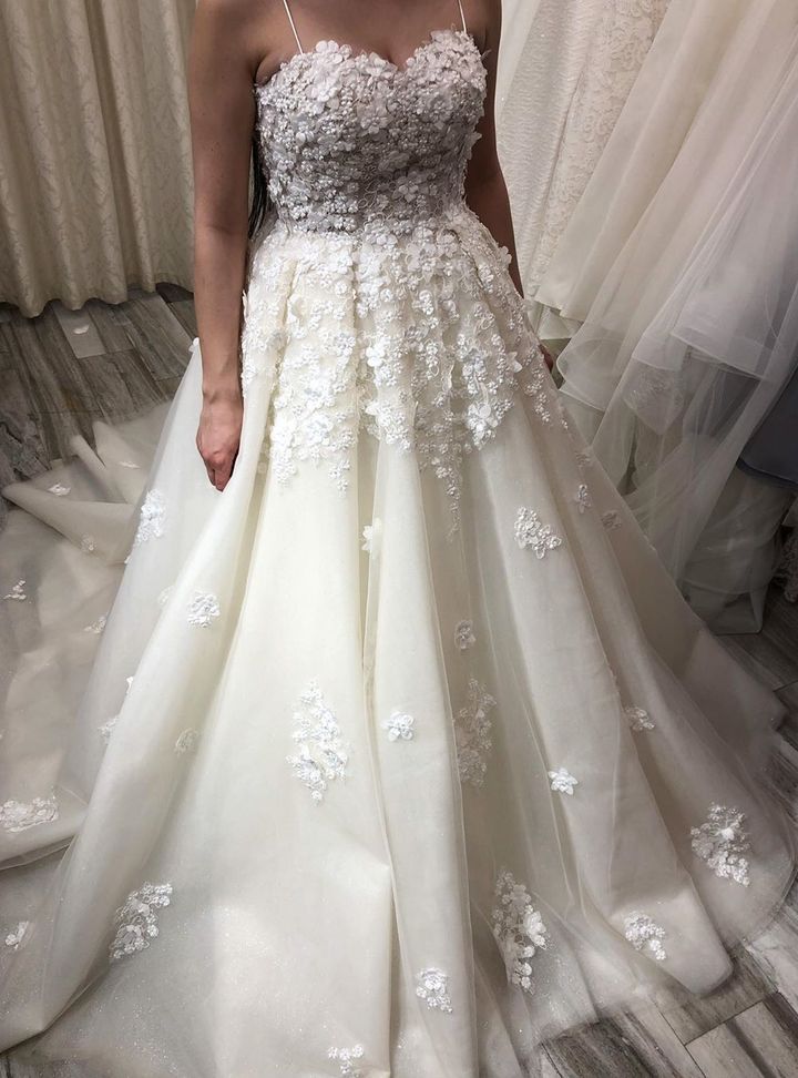 BDG 17 A Kesim Straplez Modern Gelinlik