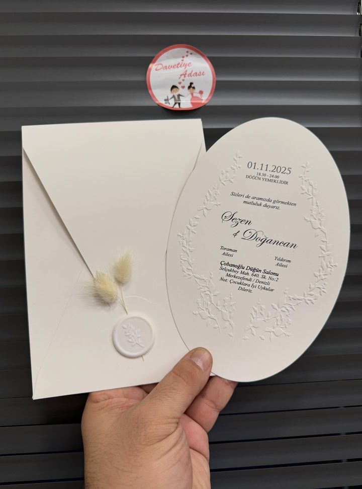 SIV-3-25 Düğün Kına Çiçekli Davetiye