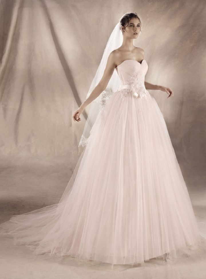 Dantelle - PR White One Ying Prenses Kesim Straplez Sırt Dekolteli Gelinlik