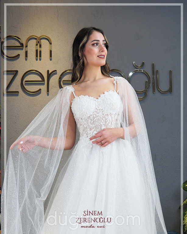 Sinem Zerenoğlu Moda Evi 11 Düz kesim Straplez Romantik gelinlik - 1