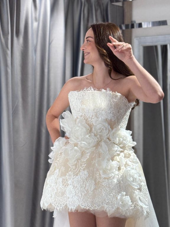 after A Kesim Straplez Romantik Gelinlik 2