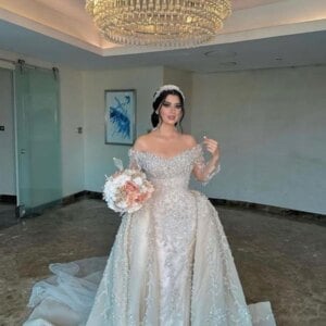 Kayık Yaka Prenses Gelinlik