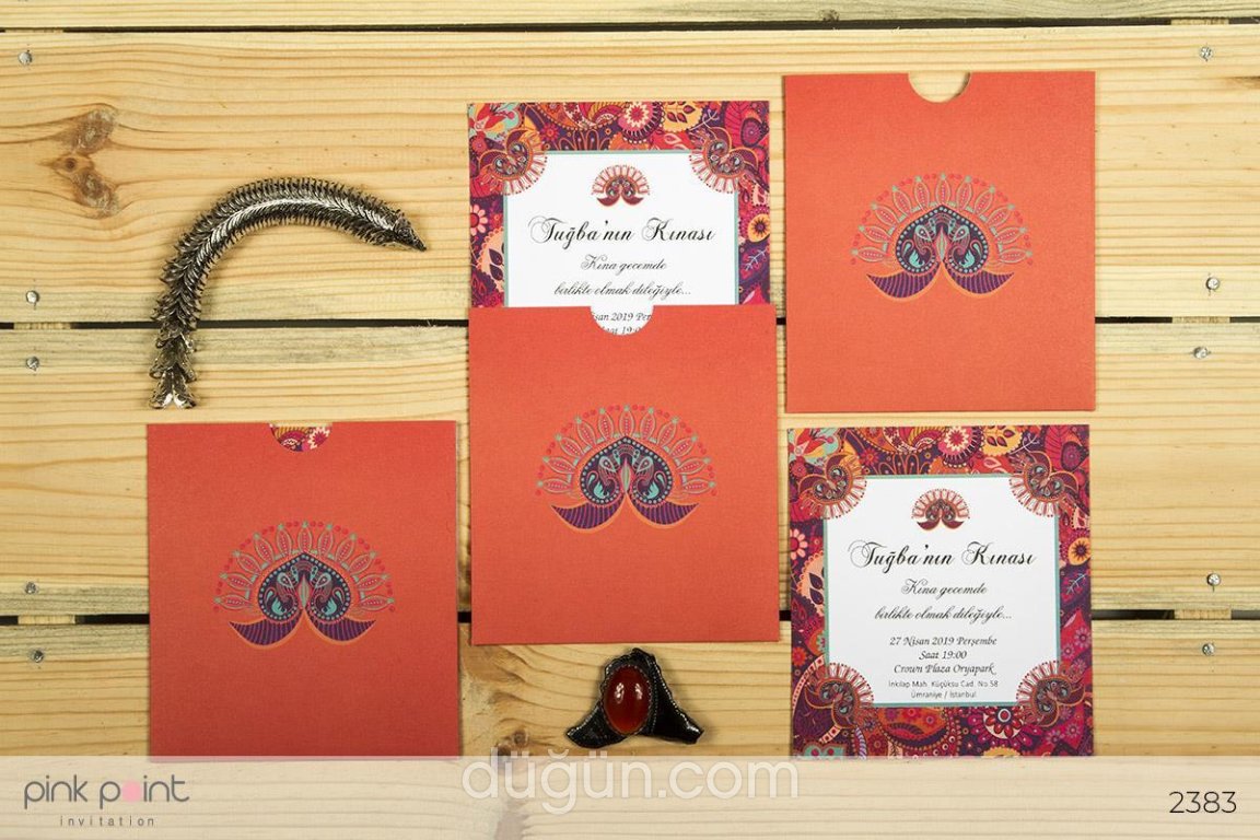 Renkli Kına Gecesi Davetiyesi