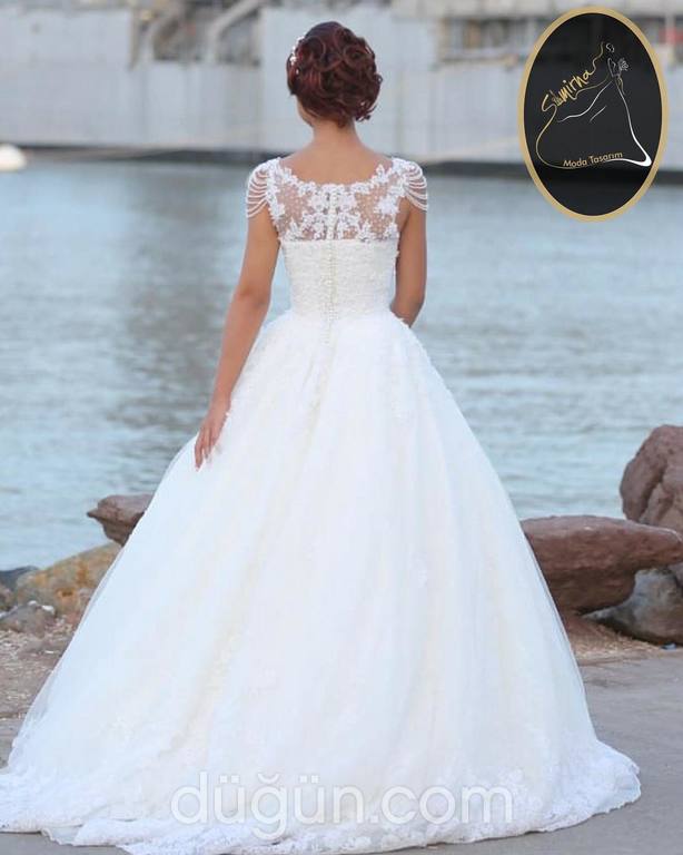 SMR 32 Prenses Kesim Straplez Göğüs Dekolteli Gelinlik 2