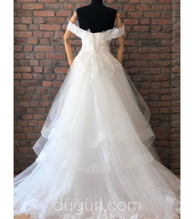 TMM 14 A Kesim Düşük Omuz Modern Gelinlik 2