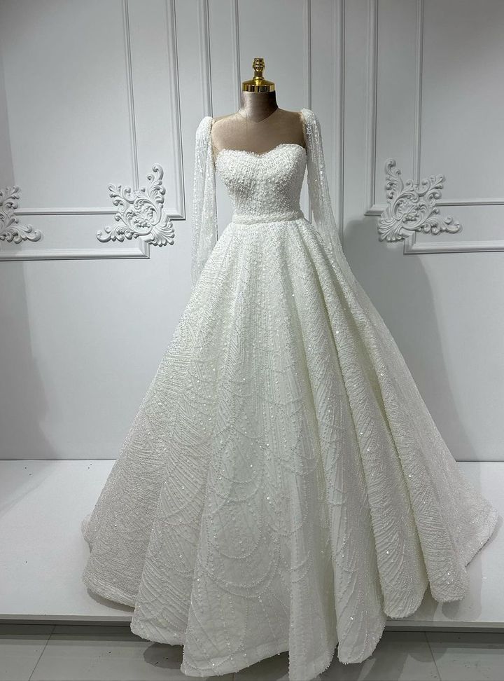 Balon Kol A Kesim Gelinlik