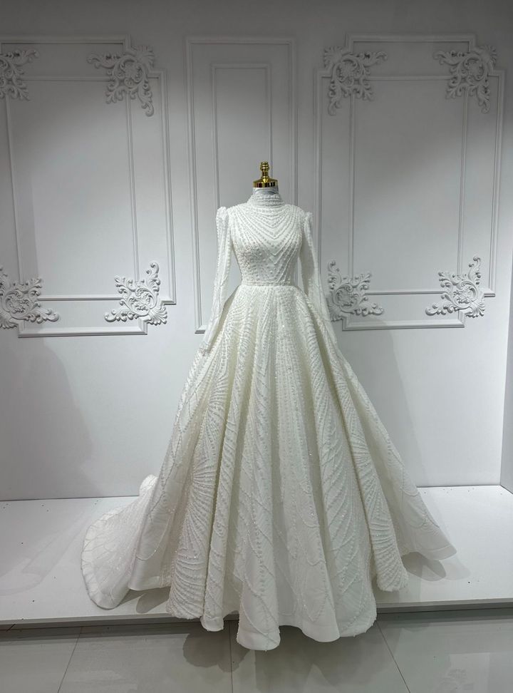 Balon Kol A Kesim Gelinlik