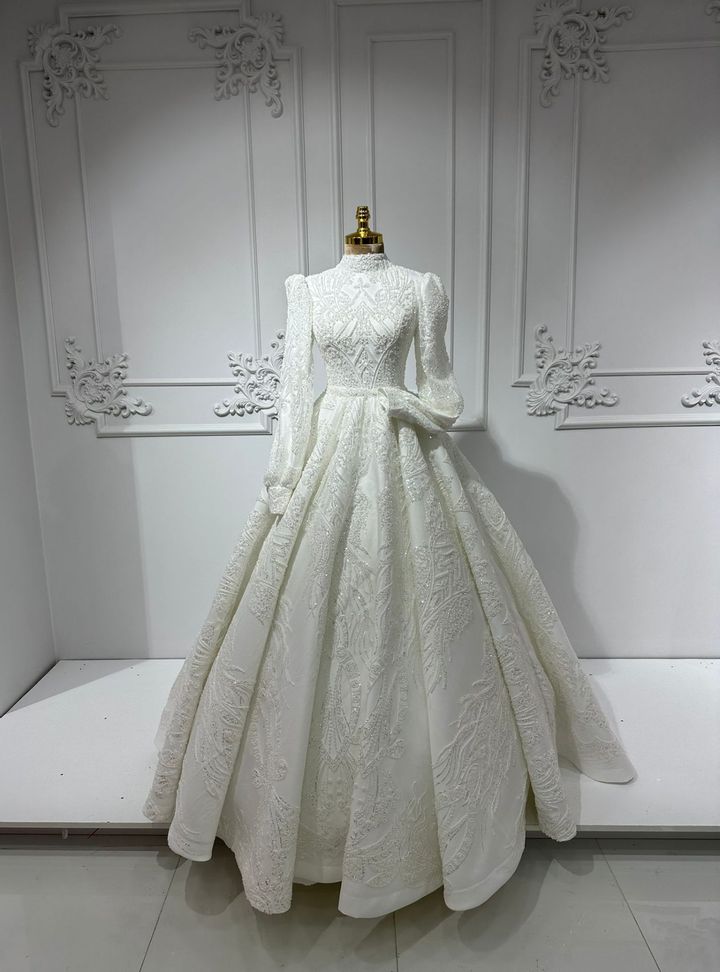 Balon Kol A Kesim Gelinlik