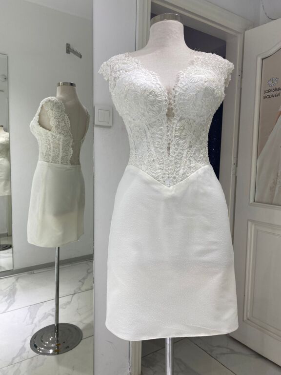 Straplez Mini Nikah Elbisesi