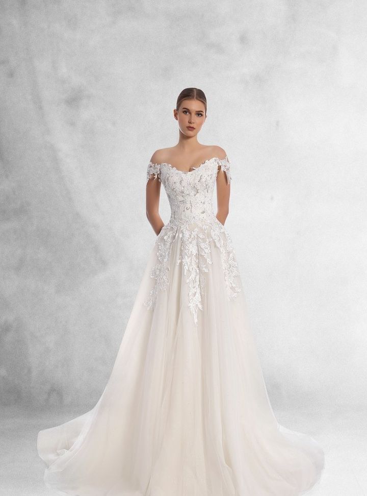 Lucy  A Kesim Straplez Romantik Gelinlik