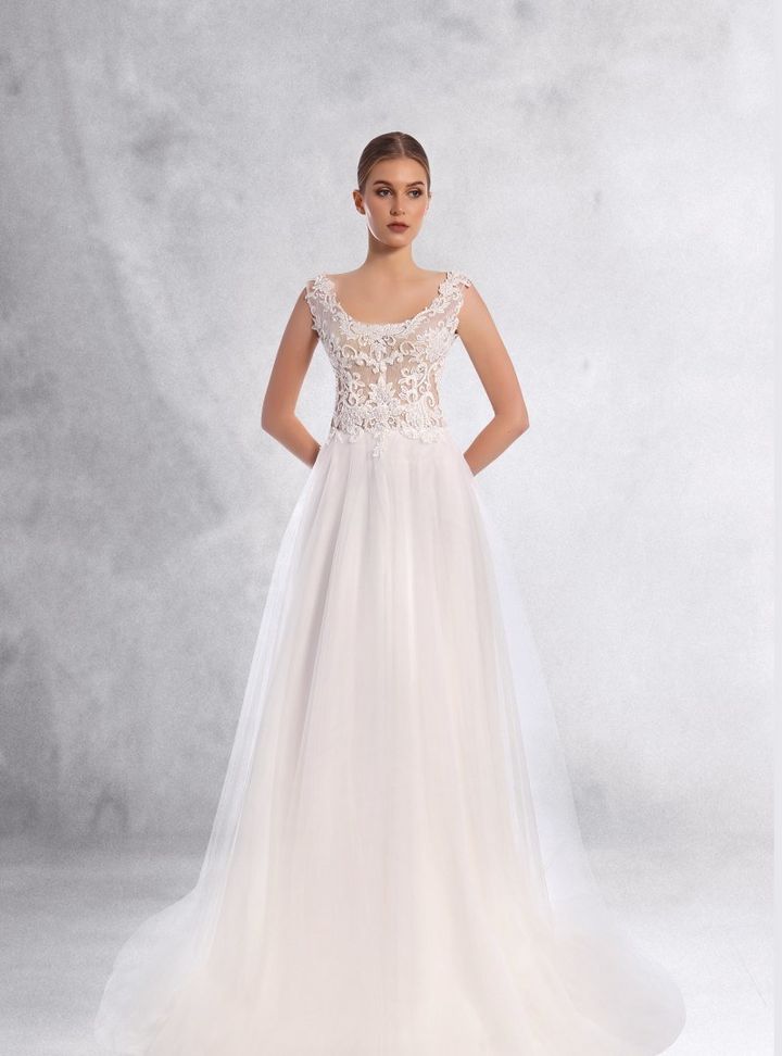 U Yaka   A Kesim Romantik U Yaka Gelinlik