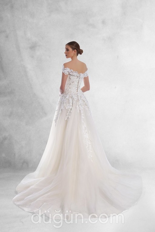 Lucy  A Kesim Straplez Romantik Gelinlik 1