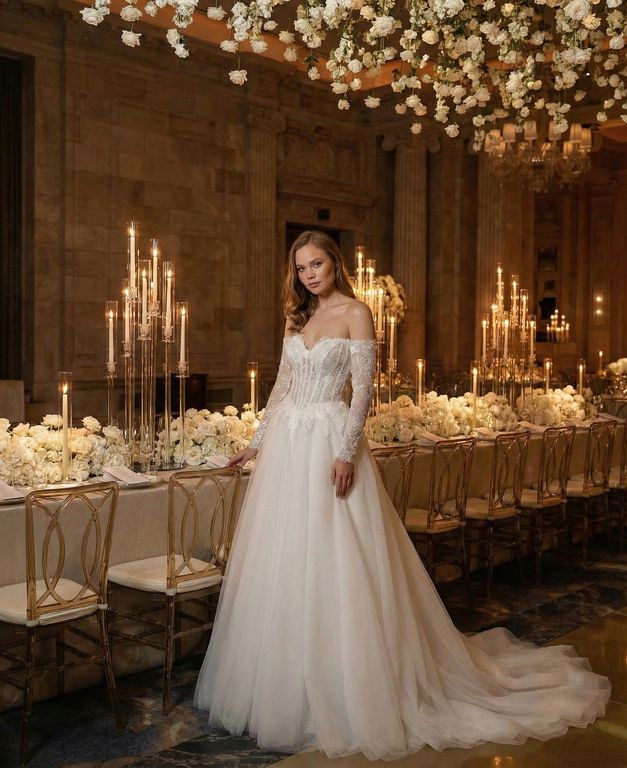 MA-4-25 A Kesim Vintage Sırt Dekolteli Gelinlik 4