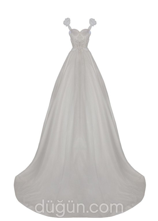 CMG009  A Kesim Straplez Sırt Dekolteli Gelinlik 3
