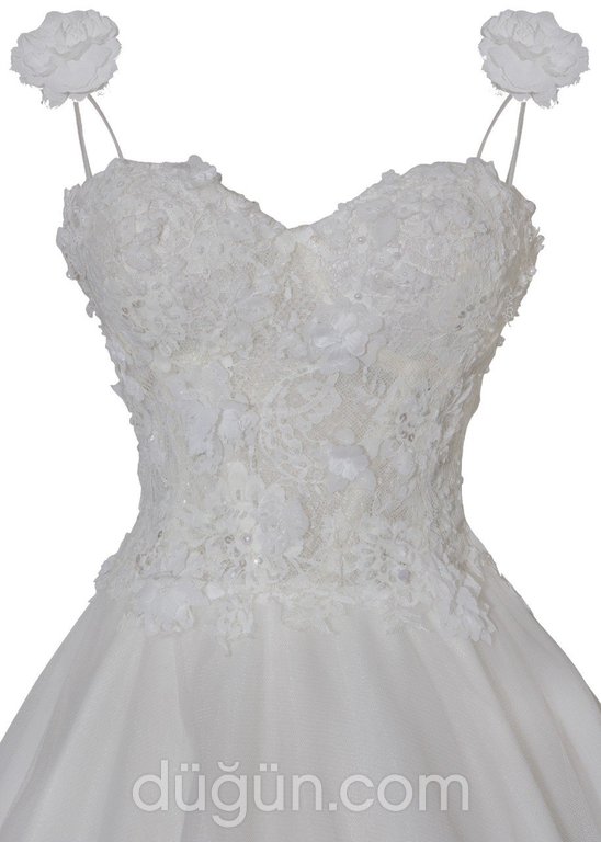 CMG009  A Kesim Straplez Sırt Dekolteli Gelinlik 1