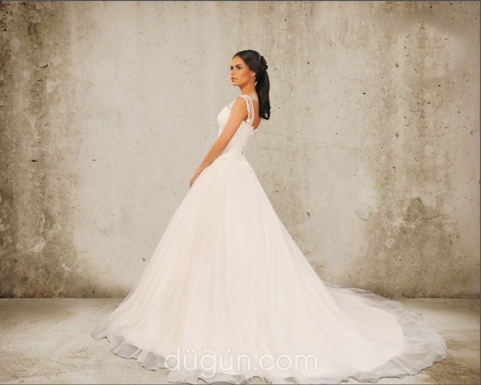 CG.KR.SNM  Prenses Kesim Sırt Dekolteli V Yaka Gelinlik 2