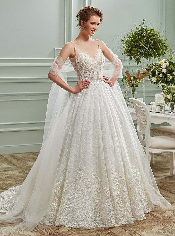 DB-104 A Kesim Helen Sırt Dekolteli Gelinlik