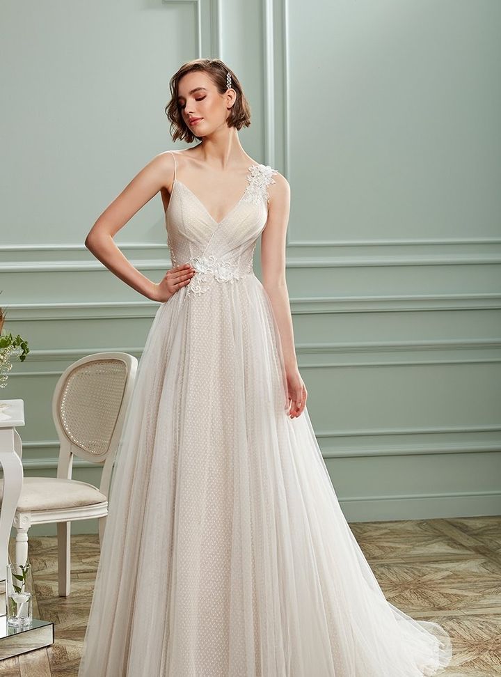 DB-114 A Kesim Helen Sırt Dekolteli Gelinlik