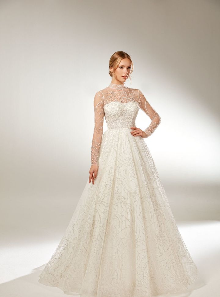 DB-59 A Kesim Helen Sırt Dekolteli Gelinlik