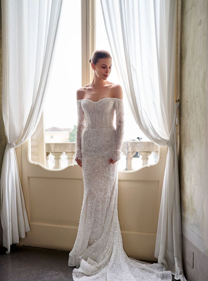 DB-6 Balık Kesim Bohem Straplez Gelinlik