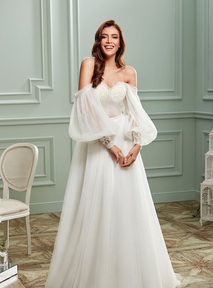 DB-105 A Kesim Helen Straplez Gelinlik