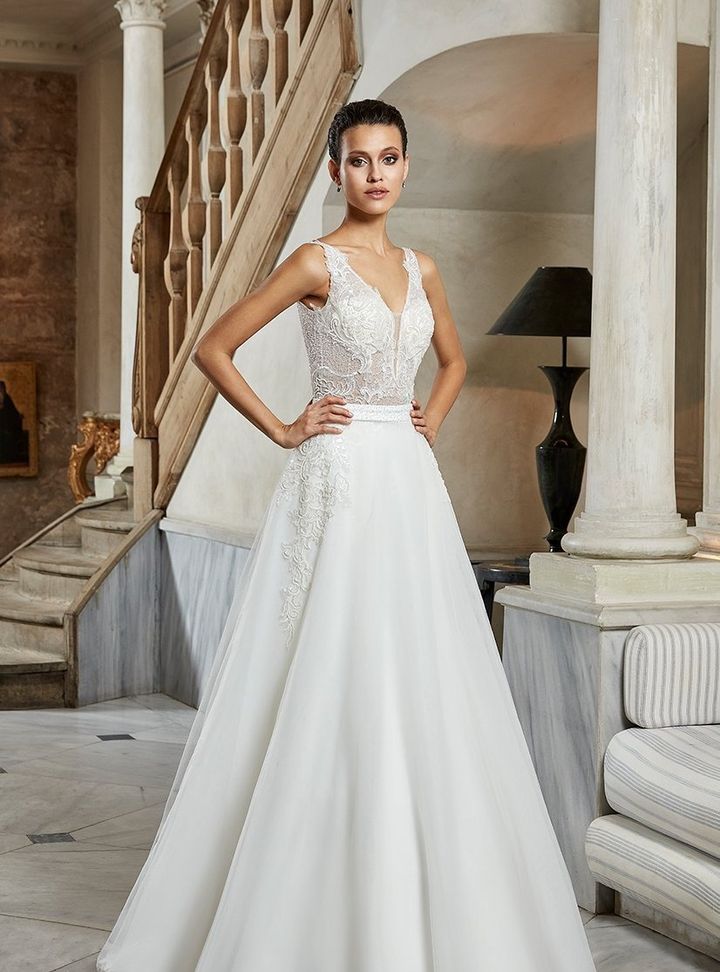 DB-109 A Kesim Helen Sırt Dekolteli Gelinlik