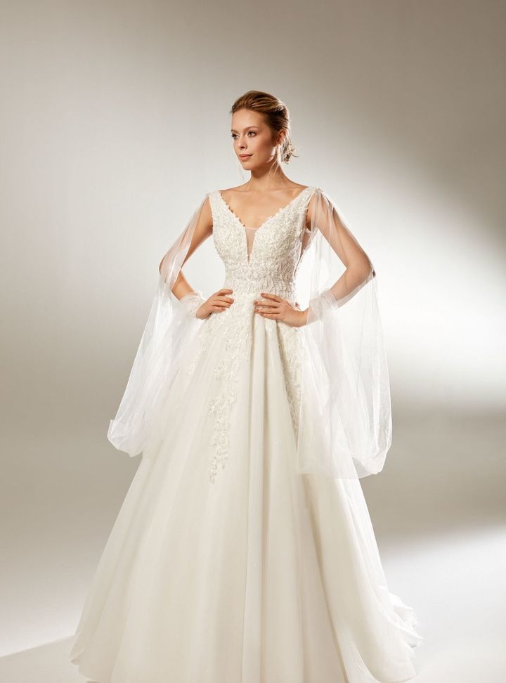 DB-49 A Kesim Helen Sırt Dekolteli Gelinlik