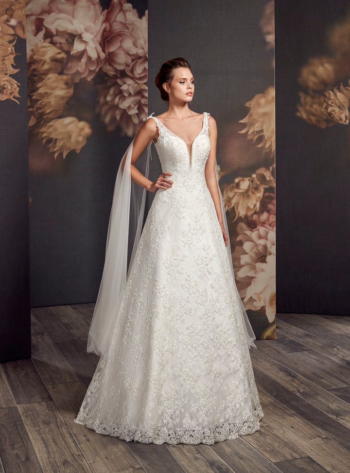 BS00441  A Kesim Büyük Beden Sırt Dekolteli Gelinlik