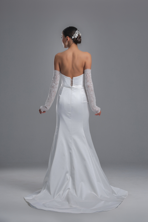 Romanza Balık Kesim Bohem Straplez Gelinlik 3