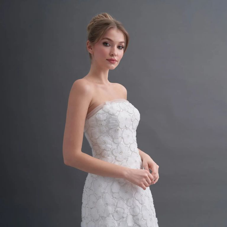 Straplez A Kesim Nikah Elbisesi - 3