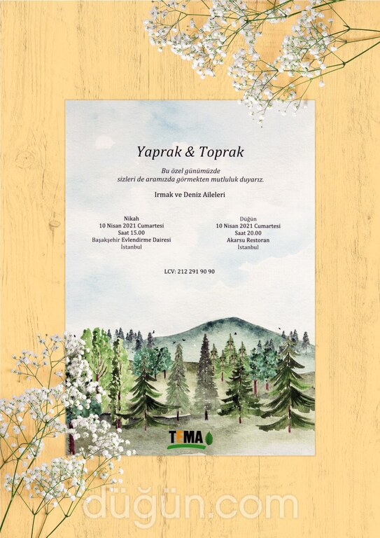 TEMA Vakfı Davetiye