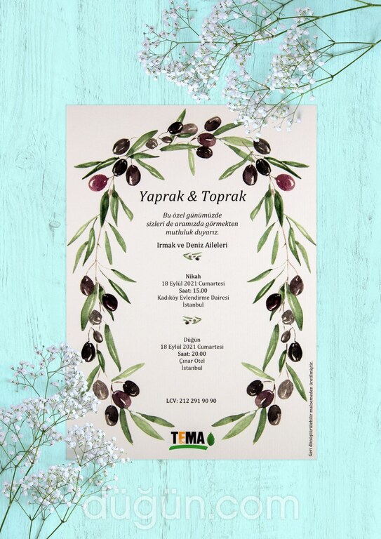 TEMA Vakfı Davetiye