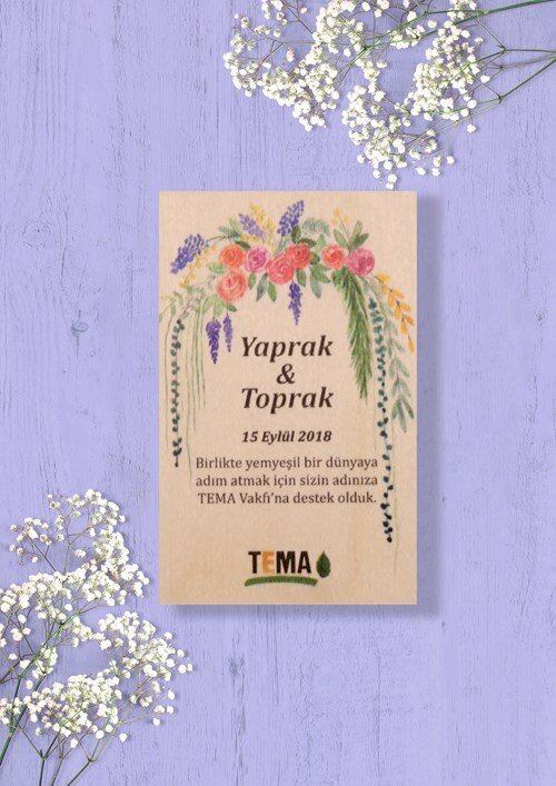 TEMA Vakfı Nikah Kartı ve Magneti