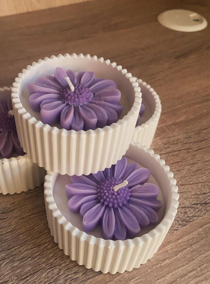 Çiçek Görünümlü Mum