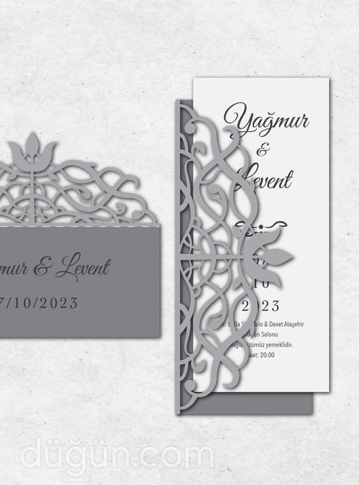 Lazer Kesim Sade Davetiye