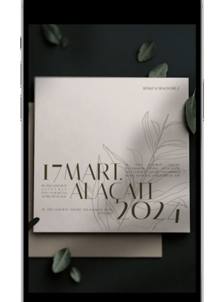 Minimal Dijital Davetiye