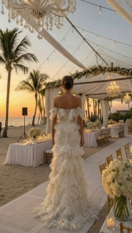 TD - 1-25 Balık Kesim Bohem Tarlatansız Gelinlik 2