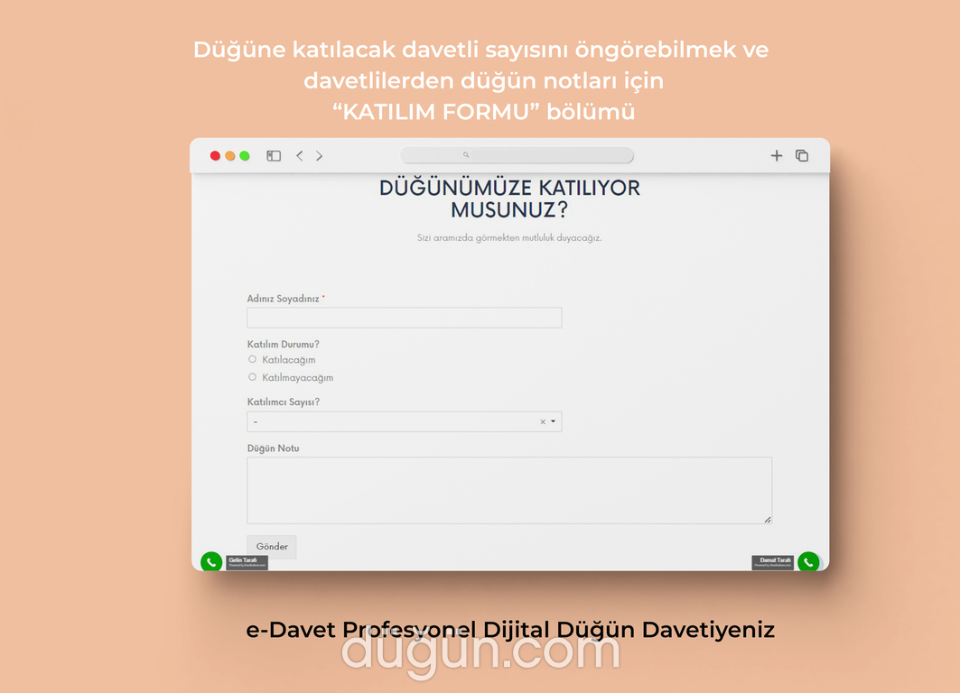 E-Davet Dijital Düğün Davetiyesi