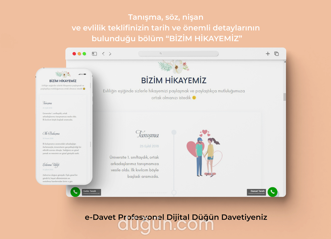 E-Davet Dijital Düğün Davetiyesi